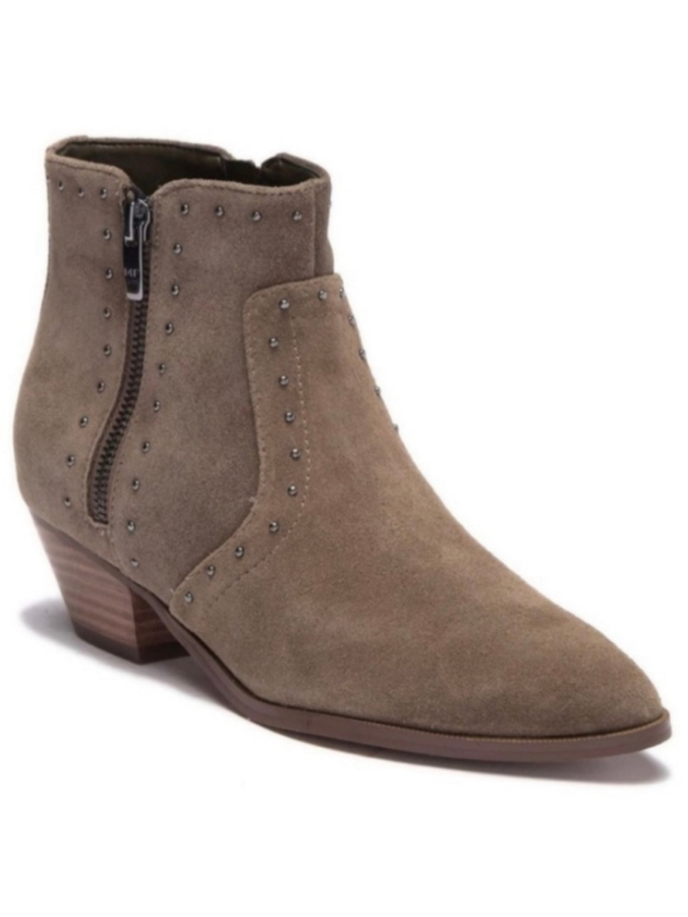 Marc Fisher Wanida Studded Taupe Suede Ankle Boots Size 6